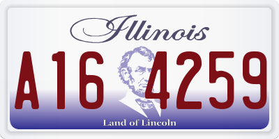 IL license plate A164259