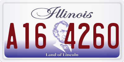 IL license plate A164260