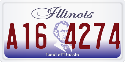 IL license plate A164274