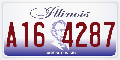 IL license plate A164287