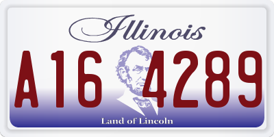 IL license plate A164289