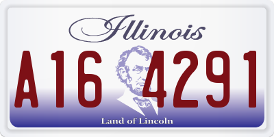 IL license plate A164291