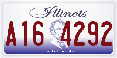 IL license plate A164292