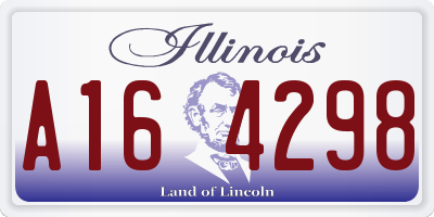 IL license plate A164298