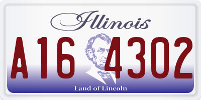 IL license plate A164302