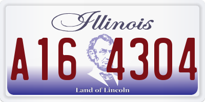 IL license plate A164304