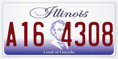 IL license plate A164308
