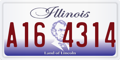 IL license plate A164314