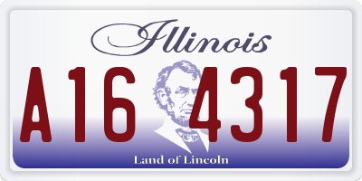 IL license plate A164317