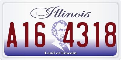 IL license plate A164318