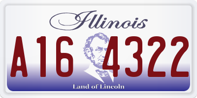 IL license plate A164322