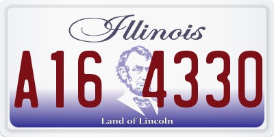 IL license plate A164330
