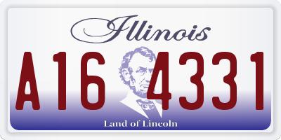 IL license plate A164331