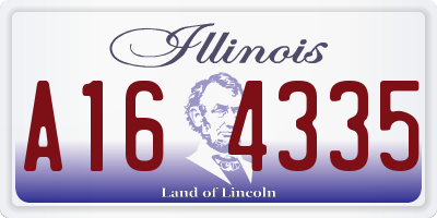IL license plate A164335