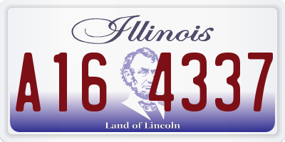 IL license plate A164337