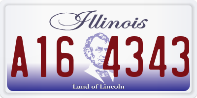 IL license plate A164343