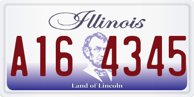 IL license plate A164345