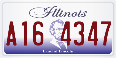 IL license plate A164347