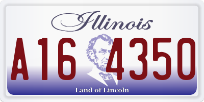 IL license plate A164350