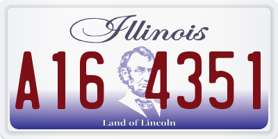IL license plate A164351