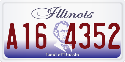 IL license plate A164352