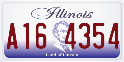 IL license plate A164354