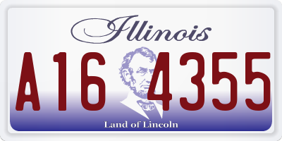 IL license plate A164355