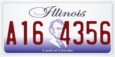 IL license plate A164356
