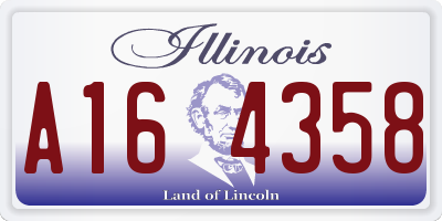 IL license plate A164358