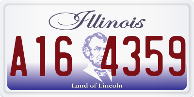 IL license plate A164359