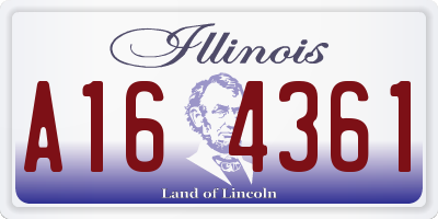IL license plate A164361