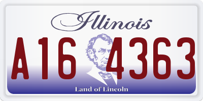 IL license plate A164363