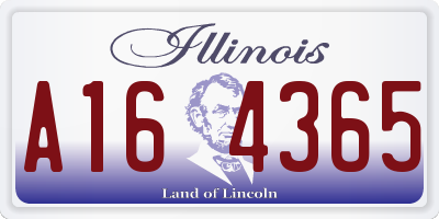 IL license plate A164365