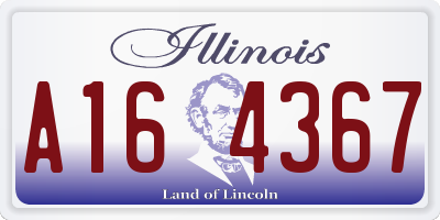 IL license plate A164367