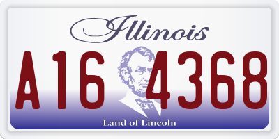 IL license plate A164368