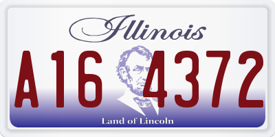 IL license plate A164372