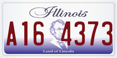 IL license plate A164373
