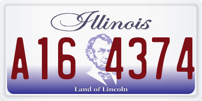 IL license plate A164374