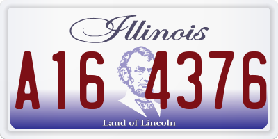 IL license plate A164376