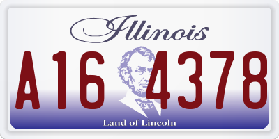 IL license plate A164378
