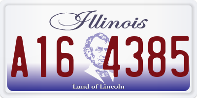 IL license plate A164385