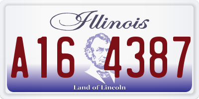 IL license plate A164387
