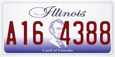 IL license plate A164388