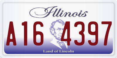 IL license plate A164397