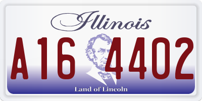 IL license plate A164402