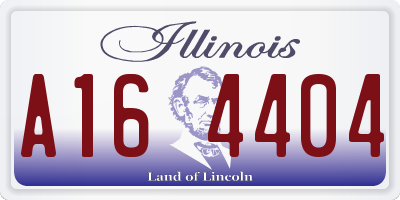 IL license plate A164404