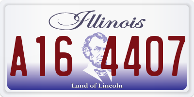 IL license plate A164407