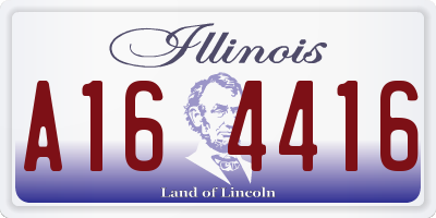 IL license plate A164416
