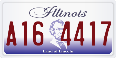 IL license plate A164417