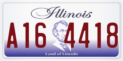 IL license plate A164418